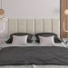 Kit Quarto 2 Mesinhas Charme Off White/Cinamomo Nicho Prateleira Cabeceira Suspensa Julia Bege Suede 1,40 Cama Casal Box - Lojas RPM