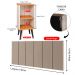 Kit Quarto 2 Mesinhas Charme Off White/Cinamomo Nicho Prateleira Cabeceira Suspensa Julia Bege Suede 1,40 Cama Casal Box - Lojas RPM