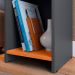 Kit Quarto 2 Mesinhas Lateral Fantasy Cinza/Cinamomo Prateleira Nicho Cabeceira Luana Suspensa Cama Box Casal 1,40 Suede - Lojas RPM