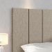 Kit Quarto 2 Mesinhas Mesa Lateral Cama Penteadeira Suspensa Camarim Off White/Cinamomo Cabeceira King Size 1,95 Estofada Bege Linho - Lojas RPM