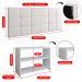 Kit Quarto 2 Sapateira Recamier Organizadora 9 Pares Calçados Branco Cabeceira Suspensa Cama Box Casal 1,40 Corino - Lojas RPM