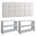 Kit Quarto 2 Sapateira Recamier Organizadora 9 Pares Calçados Branco Cabeceira Suspensa Cama Box Casal 1,40 Corino - Lojas RPM
