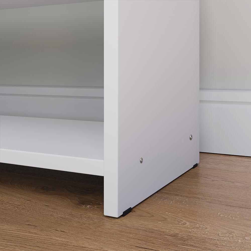 Kit Quarto 2 Sapateira Recamier Organizadora 9 Pares Calçados Branco Cabeceira Suspensa Cama Box Casal 1,40 Corino - Lojas RPM