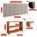 Kit Quarto 2 Sapateira Recamier Organizadora 9 Pares Calçados Cinamomo Cabeceira Suspensa Cama Box Casal 1,40 Bege Linho - Lojas RPM