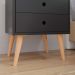 Kit Quarto Cabeceira Cama Casal Box Queen 1,60 Bia e 2 Mesinhas Decorativas Dream Preto - Lojas RPM