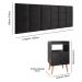 Kit Quarto Cabeceira Cama Casal Box Queen 1,60 Bia e 2 Mesinhas Decorativas Dream Preto - Lojas RPM