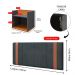 Kit Quarto Casal 2 Mesas Cabeceira Suspensa Madri Divisória Superior Cinza/Cinamomo Painel Estofado Parise Cama Box Queen 1,60 Suede - Lojas RPM