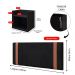Kit Quarto Casal 2 Mesas Cabeceira Suspensa Madri Divisória Superior Preto Painel Estofado Parise Cama Box Queen Size 1,60 Suede - Lojas RPM