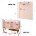 Kit Sala Estar Completa Painel Tv 32 Polegadas Prateleira Suspensa Rack Retrô 1 Porta Puxador Concha Off White/Ripado - Lojas RPM