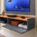 Kit Sala Estar Completa Rack Suspenso Home Classic Painel Star Tv 32 Polegadas Cinza/Cinamomo - Lojas RPM