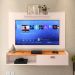 Kit Sala Estar Completa Rack Suspenso Home Classic Painel Star Tv 32 Polegadas Off White/Cinamomo - Lojas RPM