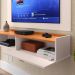 Kit Sala Estar Completa Rack Suspenso Home Classic Painel Star Tv 32 Polegadas Off White/Cinamomo - Lojas RPM