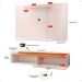 Kit Sala Estar Completa Rack Suspenso Home Classic Painel Star Tv 32 Polegadas Off White/Cinamomo - Lojas RPM