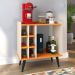 Kit Sala Jantar Cozinha Aparador Baden Adega Nicho Buffet Linea 2 Portas Puxador Concha Cantinho Café Off White/Cinamomo - Lojas RPM