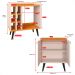 Kit Sala Jantar Cozinha Aparador Baden Adega Nicho Buffet Linea 2 Portas Puxador Concha Cantinho Café Off White/Cinamomo - Lojas RPM