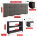 Kit Sapateira Compacta Assento Banquinho Quarto Cinza Cabeceira Cama Box King Size 1,95 Linho - Lojas RPM