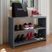 Kit Sapateira Compacta Assento Banquinho Quarto Cinza Cabeceira Cama Box King Size 1,95 Suede - Lojas RPM