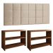 Kit Sapateira Compacta Assento Banquinho Quarto Freijó Cabeceira Cama Box King Size 1,95 Areia Suede - Lojas RPM