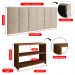 Kit Sapateira Compacta Assento Banquinho Quarto Freijó Cabeceira Cama Box King Size 1,95 Areia Suede - Lojas RPM