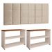 Kit Sapateira Compacta Assento Banquinho Quarto Off White/Freijó Cabeceira Cama Box King Size 1,95 Areia Suede - Lojas RPM