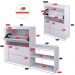 Kit Sapateira Milano Closet Prateleira Organizadora Calçados Banquinho Hall Entrada Gaveta Basculante Branco - Lojas RPM