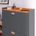 Kit Sapateira Milano Closet Prateleira Organizadora Calçados Banquinho Hall Entrada Gaveta Basculante Cinza/Cinamomo - Lojas RPM