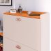 Kit Sapateira Milano Closet Prateleira Organizadora Calçados Banquinho Hall Entrada Gaveta Basculante Off White/Cinamomo - Lojas RPM