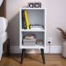 Mesa Cabeceira Charme Mesinha Lateral Cama Box Nicho Prateleira Organizadora Decoração Quarto Branco - Lojas RPM