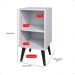 Mesa Cabeceira Charme Mesinha Lateral Cama Box Nicho Prateleira Organizadora Decoração Quarto Branco - Lojas RPM