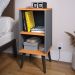 Mesa Cabeceira Charme Mesinha Lateral Cama Box Nicho Prateleira Organizadora Decoração Quarto Cinza/Cinamomo - Lojas RPM