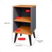 Mesa Cabeceira Charme Mesinha Lateral Cama Box Nicho Prateleira Organizadora Decoração Quarto Cinza/Cinamomo - Lojas RPM