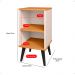Mesa Cabeceira Charme Mesinha Lateral Cama Box Nicho Prateleira Organizadora Decoração Quarto Off White/Cinamomo - Lojas RPM