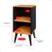 Mesa Cabeceira Charme Mesinha Lateral Cama Box Nicho Prateleira Organizadora Decoração Quarto Preto/Cinamomo - Lojas RPM