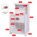 Mesa Cabeceira Cléo Branco 1 Gaveta Organizadora Puxador Concha Nicho Prateleira Suspensa Decoração Lateral Cama - Lojas RPM