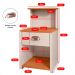 Mesa Cabeceira Cléo Off White/Cinamomo 1 Gaveta Organizadora Puxador Concha Nicho Prateleira Suspensa Decoração Lateral Cama - Lojas RPM