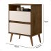 Mesa Cabeceira Lotus 2 Gavetas Nicho Porta Objetos Pés Palito Madeira Decoração Quarto Jequitibá/Off White - Lojas RPM
