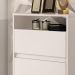 Mesa Cabeceira Lotus 2 Gavetas Nicho Porta Objetos Pés Palito Madeira Decoração Quarto Off White - Lojas RPM