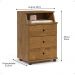 Mesa Cabeceira Luxo New 3 Gavetas Organizadoras Nicho Decorativo Mesinha Quarto Casal Solteiro Freijó - Lojas RPM