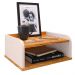 Mesa Cabeceira Suspensa Organizadora Lateral Cama Mesinha Up Suporte Nicho Decoração Quarto – Off White/Nature- RPM Móveis