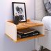 Mesa Cabeceira Suspensa Organizadora Lateral Cama Mesinha Up Suporte Nicho Decoração Quarto – Off White/Nature- RPM Móveis