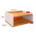 Mesa Cabeceira Suspensa Organizadora Lateral Cama Mesinha Up Suporte Nicho Decoração Quarto – Off White/Nature- RPM Móveis
