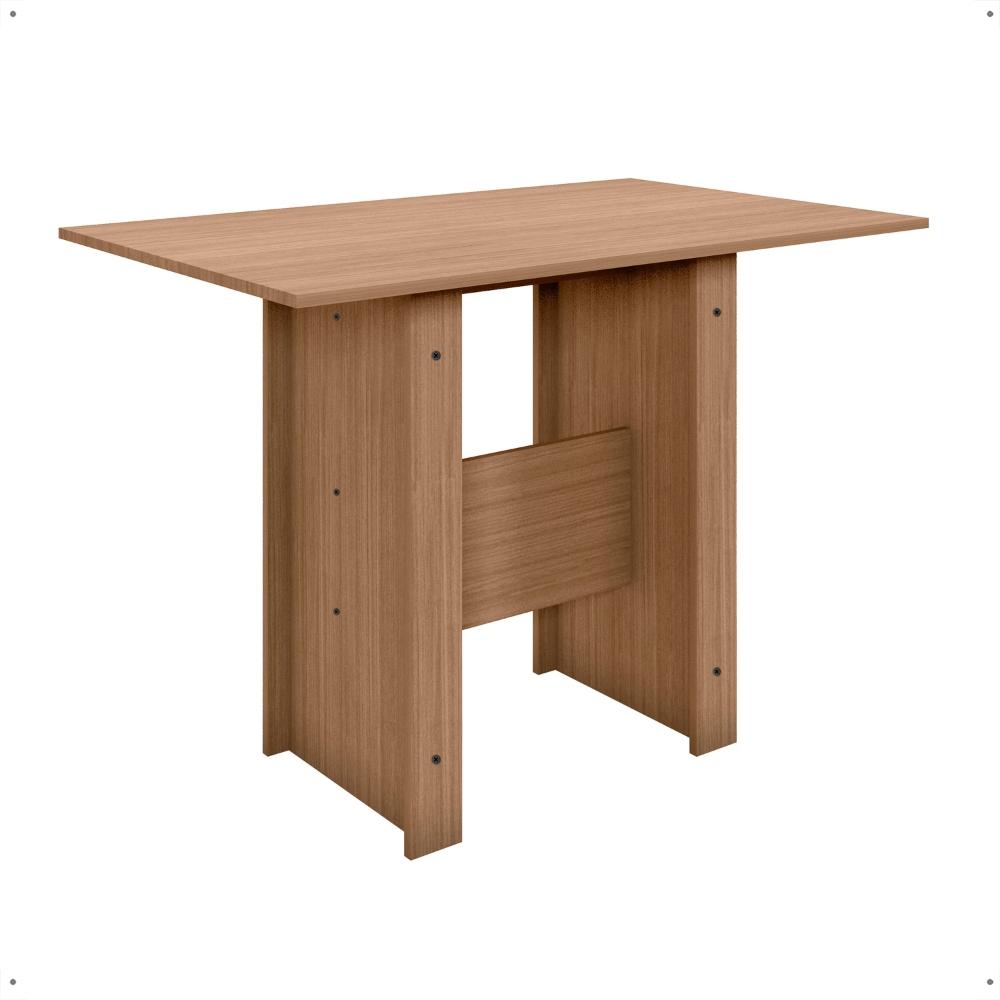 Mesa Milano 4 Lugares Retangular Ambiente Sala Jantar Cozinha Decoração Elegante Retrô - Carvalho