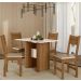 Mesa Milano 4 Lugares Retangular Ambiente Sala Jantar Cozinha Decoração Elegante Retrô - Carvalho/Off white