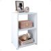 Mesa de Cabeceira Bella Mesinha Estreita Prateleira Lateral Cama Box Criado Retrô Decoração Quarto - Branco - RPM