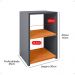 Mesa de Cabeceira Bella Mesinha Estreita Prateleira Lateral Cama Box Criado Retrô Decoração Quarto - Cinza/Cinamomo - RPM