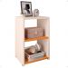 Mesa de Cabeceira Bella Mesinha Estreita Prateleira Lateral Cama Box Criado Retrô Decoração Quarto - Off White/Cinamomo - RPM