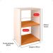 Mesa de Cabeceira Bella Mesinha Estreita Prateleira Lateral Cama Box Criado Retrô Decoração Quarto - Off White/Cinamomo - RPM