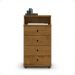 Mesa de Cabeceira Luxo II New Mesinha Lateral Cama 4 Gavetas Nicho Decoração Quarto Solteiro Pequeno - Freijó - RPM