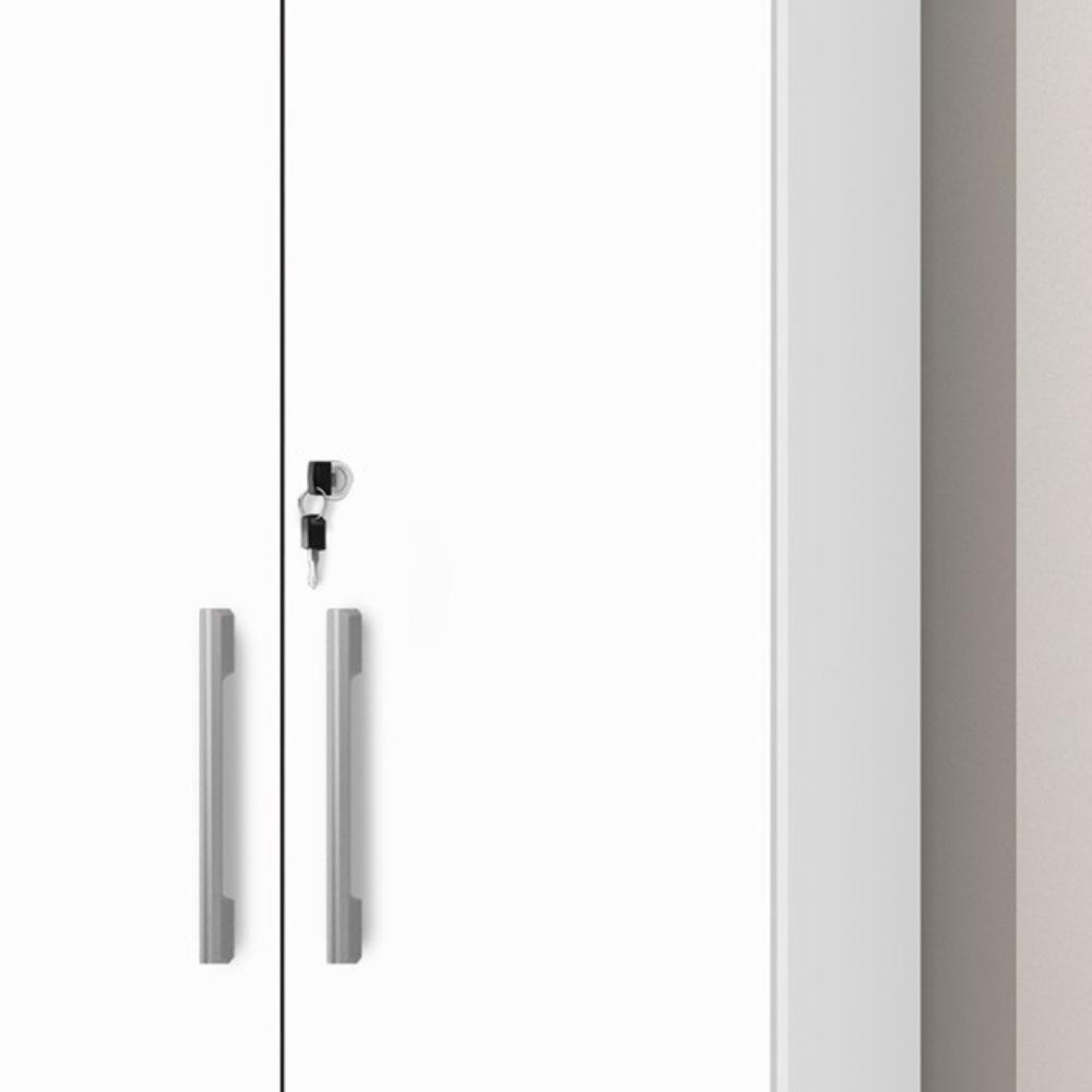 Multiuso Texas 2 Portas C/ Chave Prateleira Armário Organizador Lavanderia Quarto Escritório Cozinha Branco - RPM