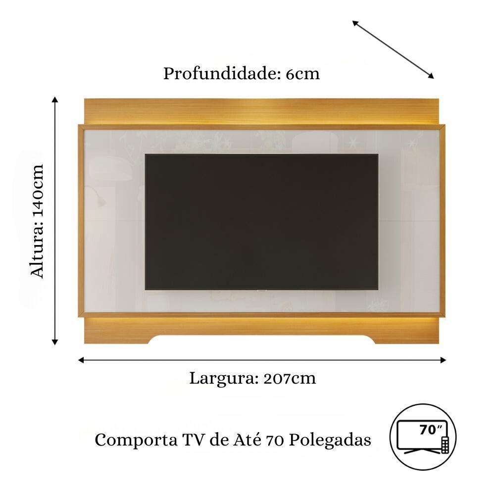 Painel Grande 2,07m TV 32 42 47 48 50 55 60 65 70 Polegadas LED Sala Estar Michigan- Lojas RPM